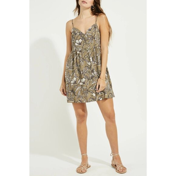 Gentle Fawn Womens Floral Print Spaghetti Strap Dress S linen - Picture 1 of 8